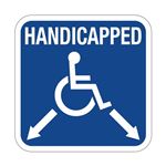 Handicapped with Arrows Symbol Sign 18"x18"